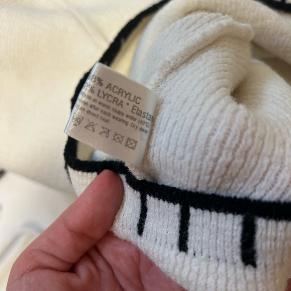 White Turtleneck Sweater with Spiral Design - Picture 5 of 5